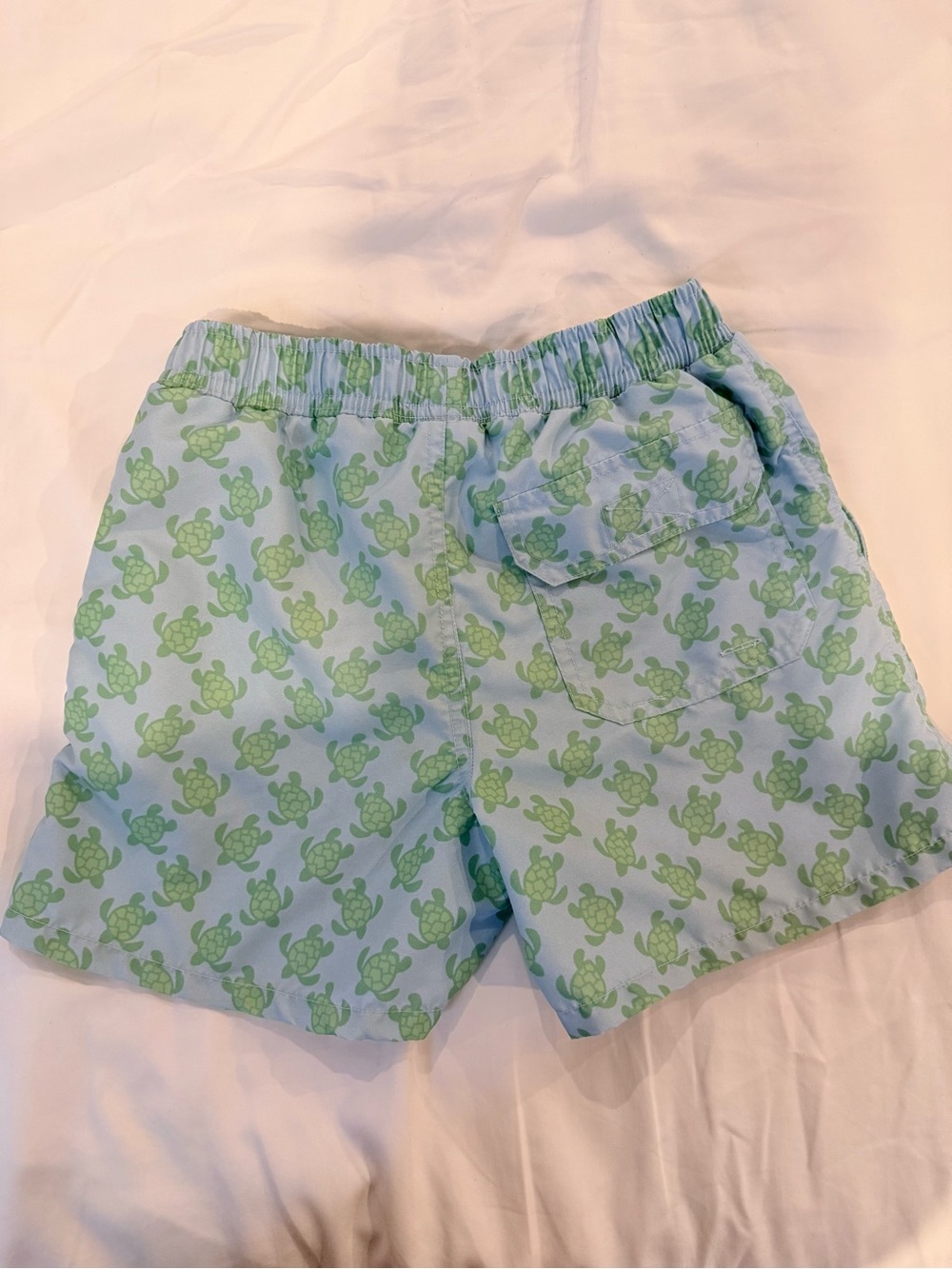 JBailey Boys Blue Turtle Print Elastic Waist Swimtrunks